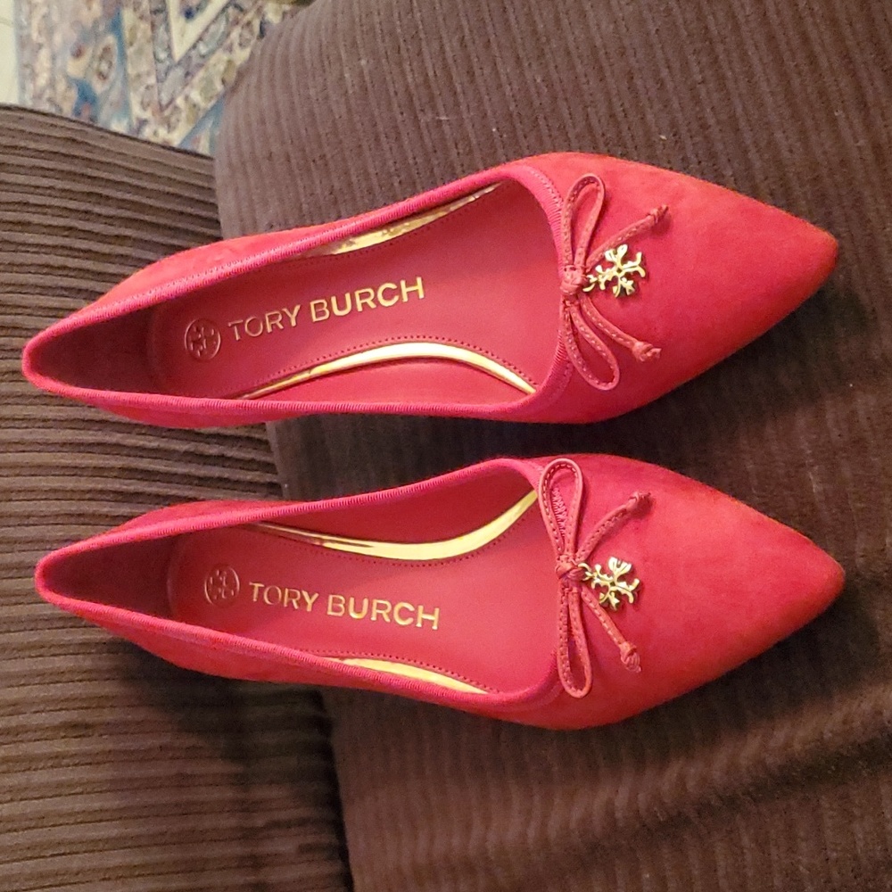 Sued leather tory Burch shoes